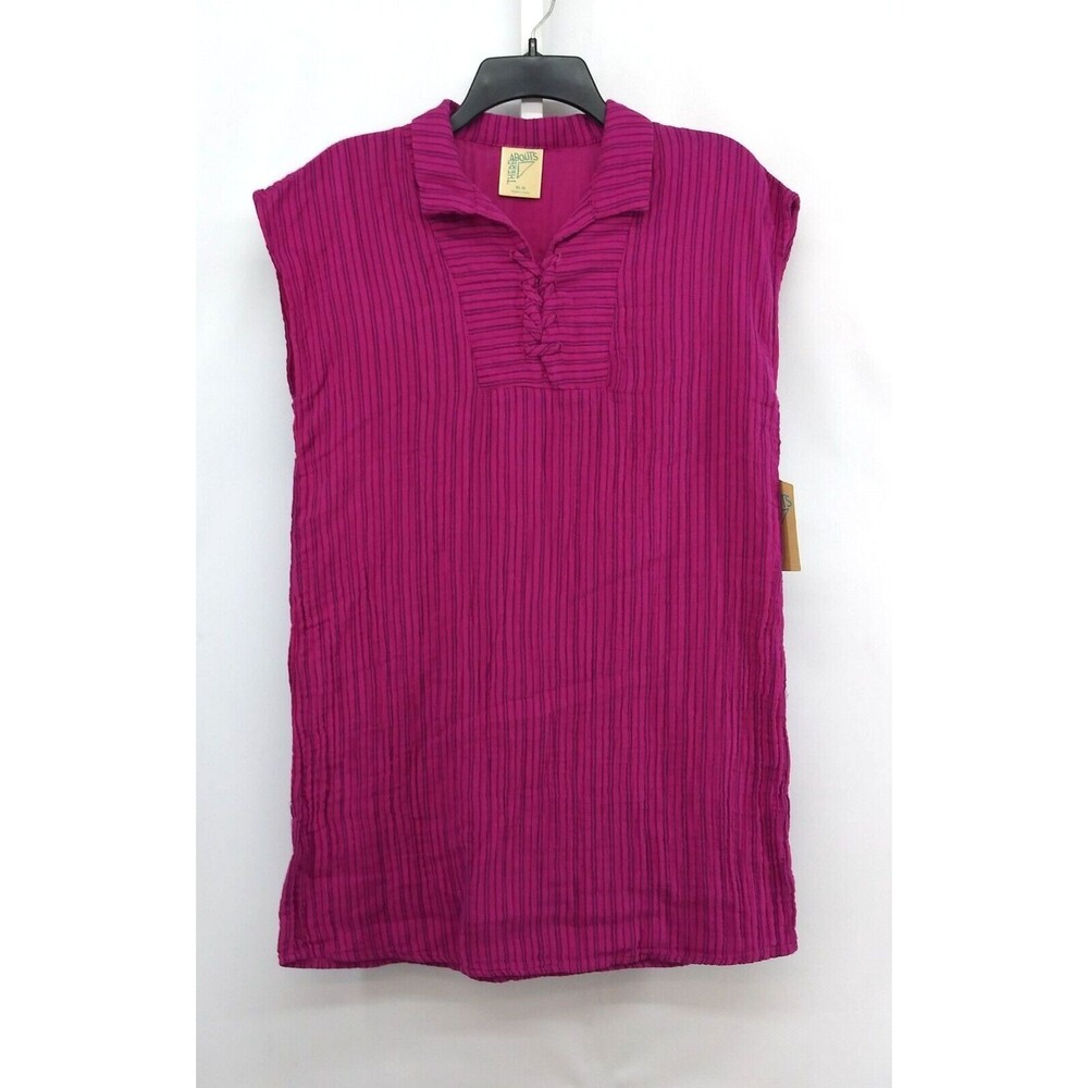 There Abouts Shirt Womens Size XL Purple Collared Sleeveless Pullover Top